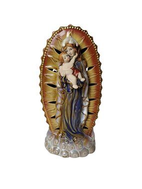 Kirkland Potters Garden Madonna and Child Ceramic Tea Light Holder